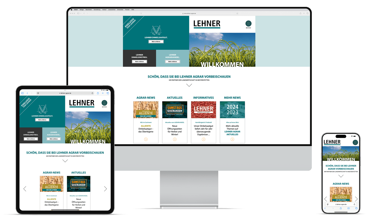 BSSTUDIO Homepage Programmierung Lehner Agrar